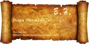 Buga Hermiás névjegykártya